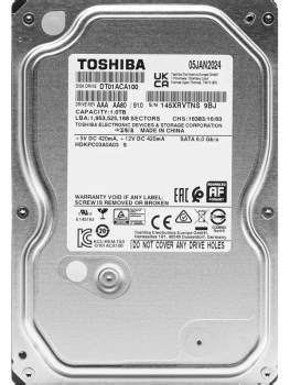 Жесткий диск 1 Тб SATA 6Гб / s Toshiba < DT01ACA100 > 3.5" 7200rpm 32Mb