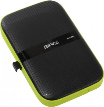 Внешний жесткий диск Silicon Power <SP010TBPHDA60S3K> Armor A60 Black USB3.0 Portable 2.5" HDD 1Tb EXT (RTL)