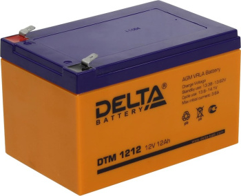 Аккумулятор для ИБП Delta DTM 1212 Battary replacement APC RBC4,RBC6, 12V, 12ah, 151мм/98мм/101мм