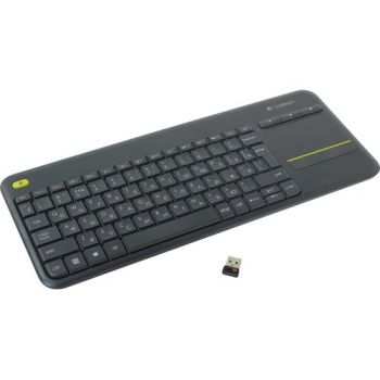 Клавиатура с тачпадом Logitech Wireless Touch Keyboard K400 Plus TV <USB> 79КЛ+4КЛ М/Мед+TouchPad <920-007147/920-007173>