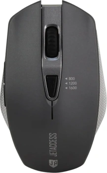 Мышь беспроводная Jet.A Comfort OM-U60G серая (800/1200/1600dpi, 5 кнопок, USB)