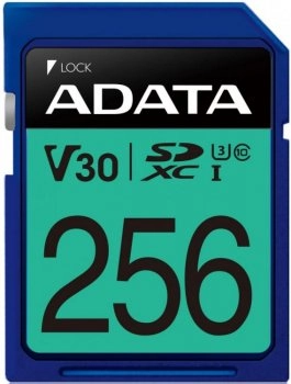 Карта памяти 256Gb - A-Data Premier Pro Secure Digital XC UHS-I U3 Class 10 V30S ASDX256GUI3V30S-R (Оригинальная!)