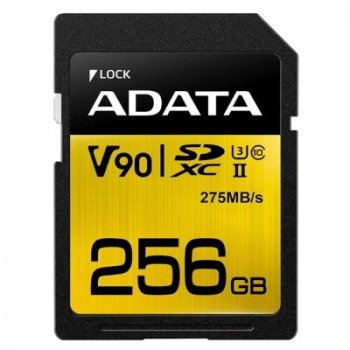 Карта памяти 256Gb - A-Data Premier One Secure Digital XC UHS-II U3 Class 10 ASDX256GUII3CL10-C (Оригинальная!)