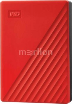 Внешний жесткий диск WD USB 3.2 Gen 1 4Tb WDBPKJ0040BRD-WESN My Passport 2.5" красный