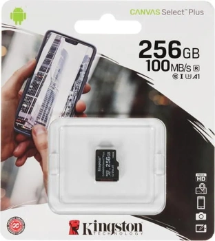 Карта памяти microSDXC 256Gb Kingston SDCS2/256GBSP Canvas Select Plus w/o adapter