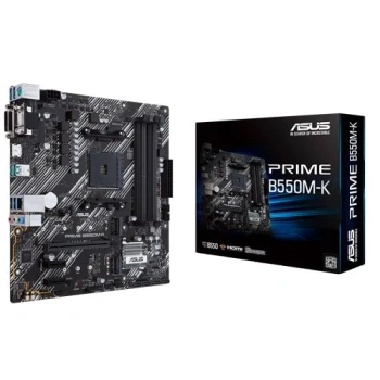 Материнская плата ASUS PRIME B550M-K Soc-AM4 AMD B550 4xDDR4 mATX AC`97 8ch(7.1) GbLAN RAID+VGA+DVI+HDMI