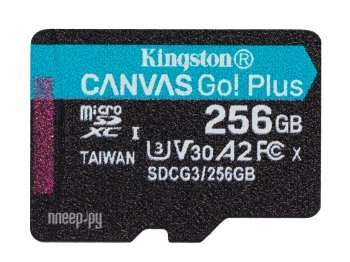 Карта памяти Kingston <SDCG3/256GBSP> microSDXC Memory Card 256Gb A2 V30 UHS-I U3