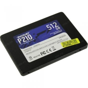 Твердотельный накопитель (SSD) 512 Gb SATA 6Gb/s Patriot P210 <P210S512G25> 2.5"