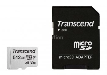 Карта памяти microSDXC 512GB Transcend TS512GUSD300S-A 300S + adapter