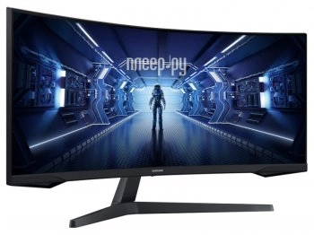 Монитор Samsung 34" Odyssey G5 C34G55TWWI черный VA LED 1ms 21:9 HDMI матовая 250cd 178гр/178гр 3440x1440 165Hz DP UW 5.6кг