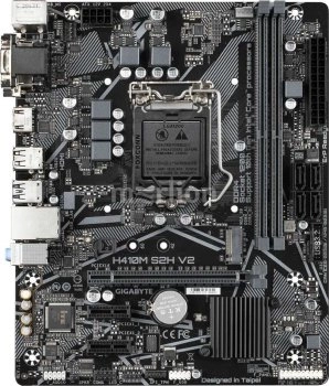 Материнская плата Gigabyte H410M S2H V2 2.0INTEL H470 2xDDR4 mATX AC`97 8ch(7.1) GbLAN+VGA+DVI+HDMI, Soc-1200