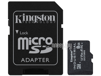 Карта памяти 8Gb - Kingston Micro Secure Digital HC UHS-I U3 Class 10 SDCIT2/8GB с переходником под SD