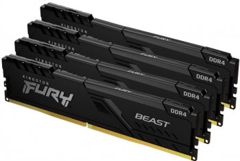 Оперативная память Kingston Fury Beast <KF432C16BBK4/32> DDR4 DIMM 32Gb KIT 4*8Gb <PC4-25600> CL16