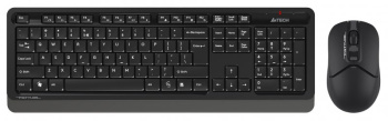 Комплект клавиатура + мышь A4Tech Fstyler FG1012 клав:черный/серый мышь:черный USB беспроводная Multimedia (FG1012 BLACK)
