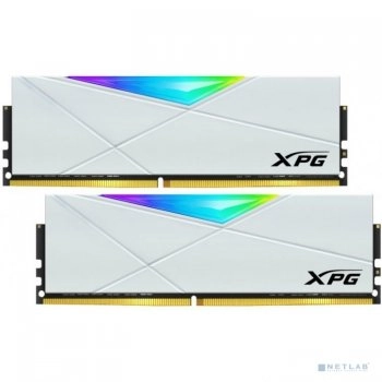 Оперативная память 16GB ADATA DDR4 3200 DIMM XPG SPECTRIX D50 RGB White Gaming Memory AX4U32008G16A-DW50 Non-ECC, CL16, 1.35V, Heat Shield, Kit (2x8GB