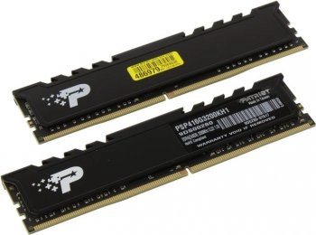 Оперативная память DDR 4 DIMM 16Gb (8GBx2) PC25600, 3200Mhz, PATRIOT Signature Kit (PSP416G3200KH1) (retail)