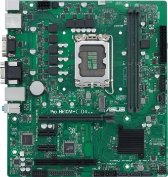 Материнская плата ASUS PRO H610M-C D4-CSM (RTL) LGA1700 <H610> PCI-E Dsub+HDMI+DP GbLAN SATA MicroATX 2DDR4