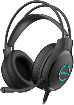 Наушники с микрофоном A4Tech Fstyler FH300U <Black> (USB, шнур 2м, с регулятором громкости)