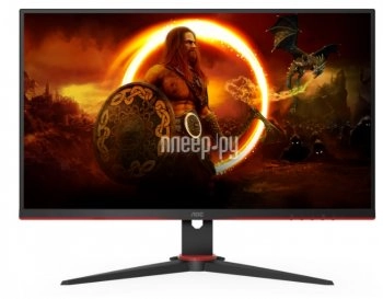 Монитор AOC 23.8" 24G2SPAE черный/красный IPS LED 1ms 16:9 HDMI M/M матовая 250cd 178гр/178гр 1920x1080 165Hz FreeSync Premium VGA DP FHD 3.75кг