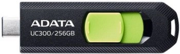 Накопитель USB A-Data 256Gb Type-C UC300 ACHO-UC300-256G-RBK/GN USB3.2 черный/зеленый