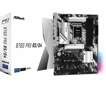 Материнская плата ASRock B760 PRO RS/D4 (RTL) LGA1700 <B760> 3xPCI-E HDMI+DP 2.5GbLAN SATA ATX 4DDR4