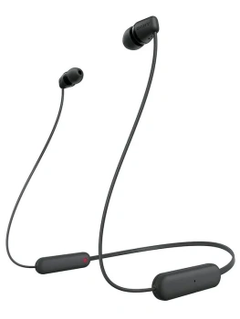 Наушники с микрофоном Sony WI-C100 черный беспроводные bluetooth шейный обод