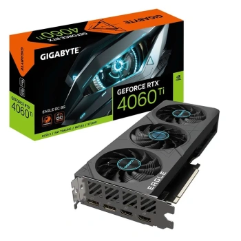 Видеокарта Gigabyte PCI-E 4.0 GV-N406TEAGLE OC-8GD NVIDIA GeForce RTX 4060TI 8Gb 128bit GDDR6 2550/18000 HDMIx2 DPx2 HDCP Ret