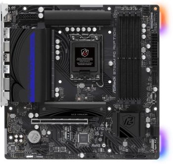 Материнская плата Asrock B760M PG RIPTIDE Soc-1700 INTEL B760 4xDDR5 mATX AC`97 8ch(7.1) 2.5Gg RAID+HDMI+DP