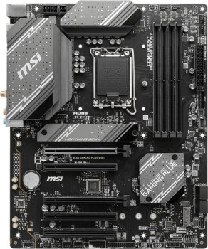 Материнская плата MSI B760 GAMING PLUS WIFI Soc-1700 INTEL B760 4xDDR5 ATX AC`97 8ch(7.1) 2.5Gg+HDMI+DP