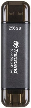 Внешний твердотельный накопитель (SSD) Transcend USB-C 256GB TS256GESD310C серый USB-A