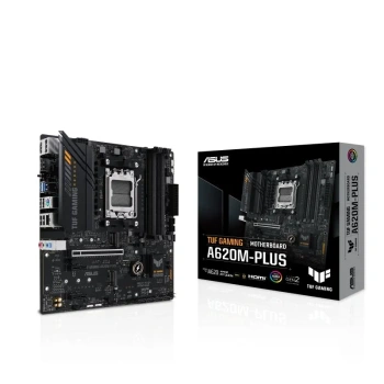 Материнская плата ASUS TUF GAMING A620M-PLUS SocketAM5 AMD A620 4xDDR5 mATX AC`97 8ch(7.1) 2.5Gg RAID+HDMI+DP