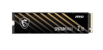 Твердотельный накопитель (SSD) MSI SPATIUM M461 2Тб 3D NAND Скорость записи 4200 Мб/сек. Скорость чтения 5000 Мб/сек. TBW 900 Тб S78-440Q550-P83