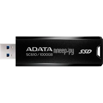 Внешний твердотельный накопитель (SSD) ADATA 1Tb SC610 USB Type-A (550/500 Mb/s) metal case black (SC610-1000G-CBK/RD)