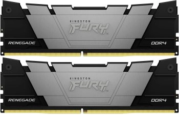 Оперативная память 2x32GB 3200MHz Kingston KF432C16RB2K2/64 Fury Renegade Black RTL Gaming PC4-25600 CL16 DIMM 288-pin 1.35В dual rank с радиатором Re