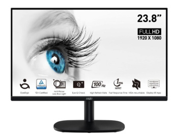 Монитор 23.8" MSI PRO MP245V <Black> (VA, 100Hz, LCD, 1920x1080,D-Sub, HDMI)
