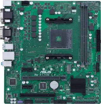 Материнская плата ASUS PRO A520M-C II/CSM AM4, AMD A520, 2xDDR4-3200MHz, 1xPCI-Ex16, 1xM.2, mATX