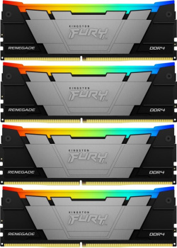 Оперативная память 4x16GB 3600MHz Kingston KF436C16RB12AK4/64 Fury Renegade RGB RTL Gaming PC4-28800 CL16 DIMM 288-pin 1.35В kit dual rank с радиаторо