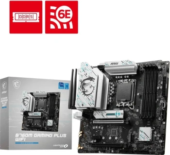 Материнская плата MSI B760M GAMING PLUS WIFI Soc-1700 INTEL B760 4xDDR5 mATX AC`97 8ch(7.1) 2.5Gg+HDMI+DP