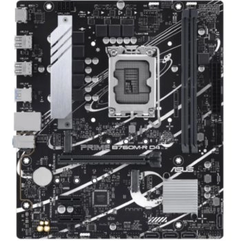 Материнская плата ASUS PRIME B760M-R D4, LGA1700 2xDDR4 4xSATA3 2xM.2 RAID VGA HDMI mATX
