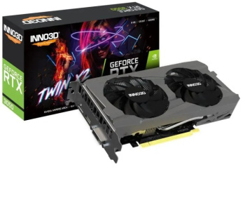 Видеокарта 8Gb <PCI-E> GDDR6 Inno3D <N30502-08D6-1711VA41> (RTL) DVI+HDMI+DP <GeForce RTX3050>