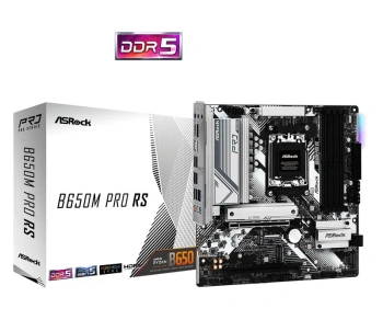 Материнская плата ASRock B650M PRO RS, Socket AM5, AMD B650, 4xDDR5-5200, HDMI+DP, 2xPCI-Ex16, 4xSATA3(RAID 0/1/10), 3xM.2, 8 Ch Audio, 1x2.5GLan, (4+