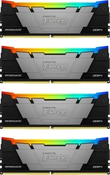 Оперативная память Kingston Fury Renegade RGB DDR4 3200 МГц 4x32 ГБ (KF432C16RB2AK4/128)