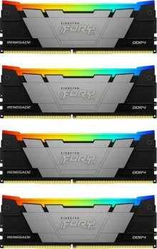 Оперативная память Kingston Fury Renegade RGB DDR4 3200 МГц 4x16 ГБ (KF432C16RB12AK4/64)