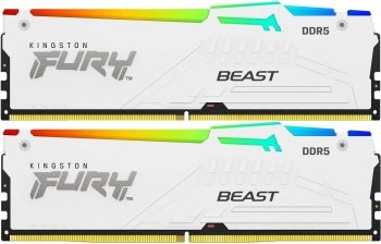 Оперативная память DDR5 2x16GB 5600MHz Kingston KF556C36BWEAK2-32 Fury Beast RGB RTL Gaming PC5-44800 CL36 DIMM 288-pin 1.25В kit single rank с радиат