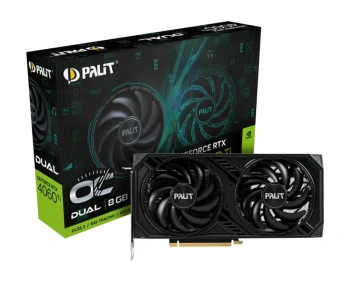 Видеокарта Palit GeForce RTX 4060 Ti DUAL OC 8 ГБ (NE6406TT19P1-1060D)