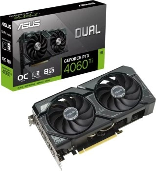 Видеокарта ASUS GeForce RTX 4060 Ti Dual OC Edition 8 ГБ (DUAL-RTX4060TI-O8G-SSD)