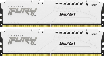 Оперативная память DDR5 2x16GB 5600MHz Kingston KF556C36BWEK2-32 Fury Beast White Expo RTL Gaming PC5-44800 CL36 DIMM 288-pin 1.25В kit single rank с