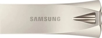 Накопитель USB Samsung BAR plus, USB 3.1 Gen 1 128 ГБ, серебристый
