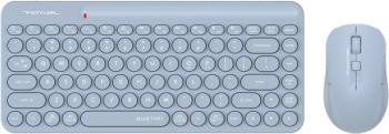 Комплект клавиатура + мышь A4Tech Fstyler FG3200 Air2 клав:синий мышь:синий USB беспроводная slim Multimedia