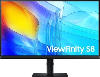 Монитор Samsung 27" ViewFinity S8 S27D800EAIXCI черный IPS LED 5ms 16:9 HDMI M/M матовая HAS Piv 1000:1 350cd 178гр/178гр 3840x2160 60Hz DP 4K USB 6.1
